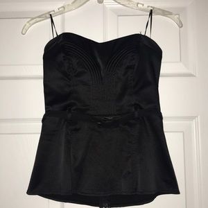 Guess black satin corset top